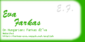 eva farkas business card